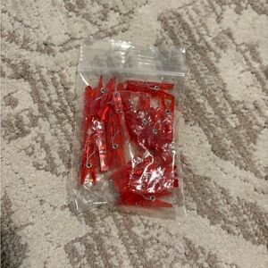 Red Mini Decorative Clips